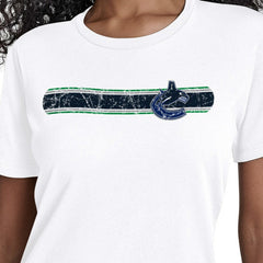 Vancouver Canucks Starter Women's Team Stripe T-Shirt Online