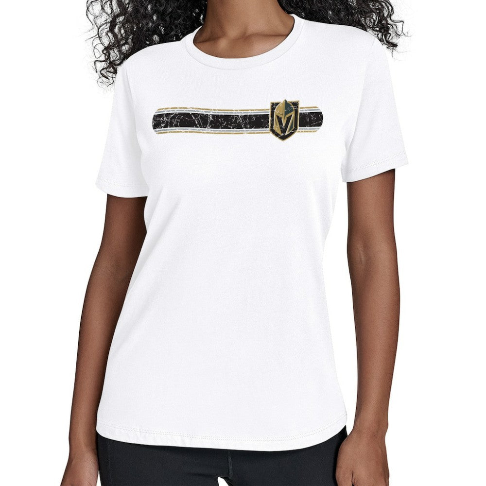 Vegas Golden Knights Starter Women's Team Stripe T-Shirt Outlet