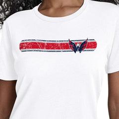 Washington Capitals Starter Women's Team Stripe T-Shirt For Sale