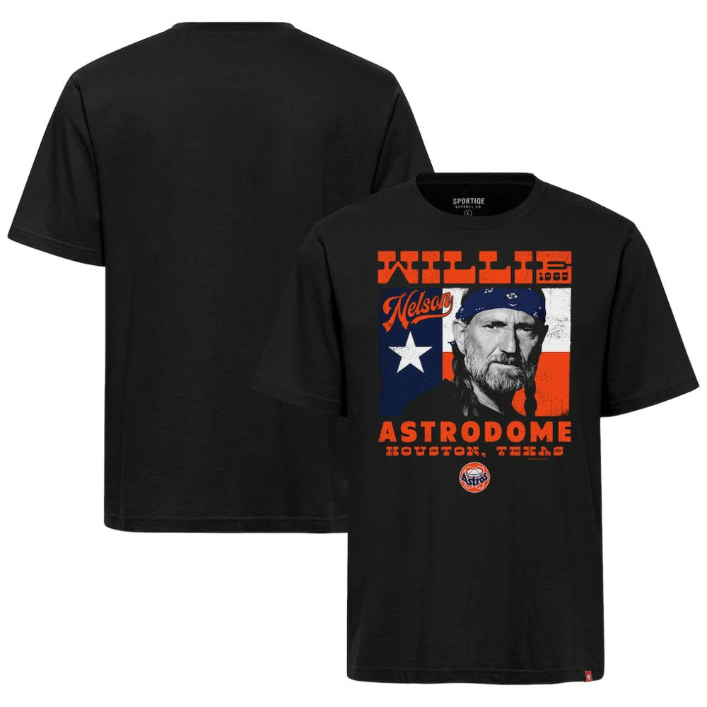 Houston Astros x Willie Nelson Sportiqe Unisex Astrodome Tri-Blend T-Shirt | MLB For sale