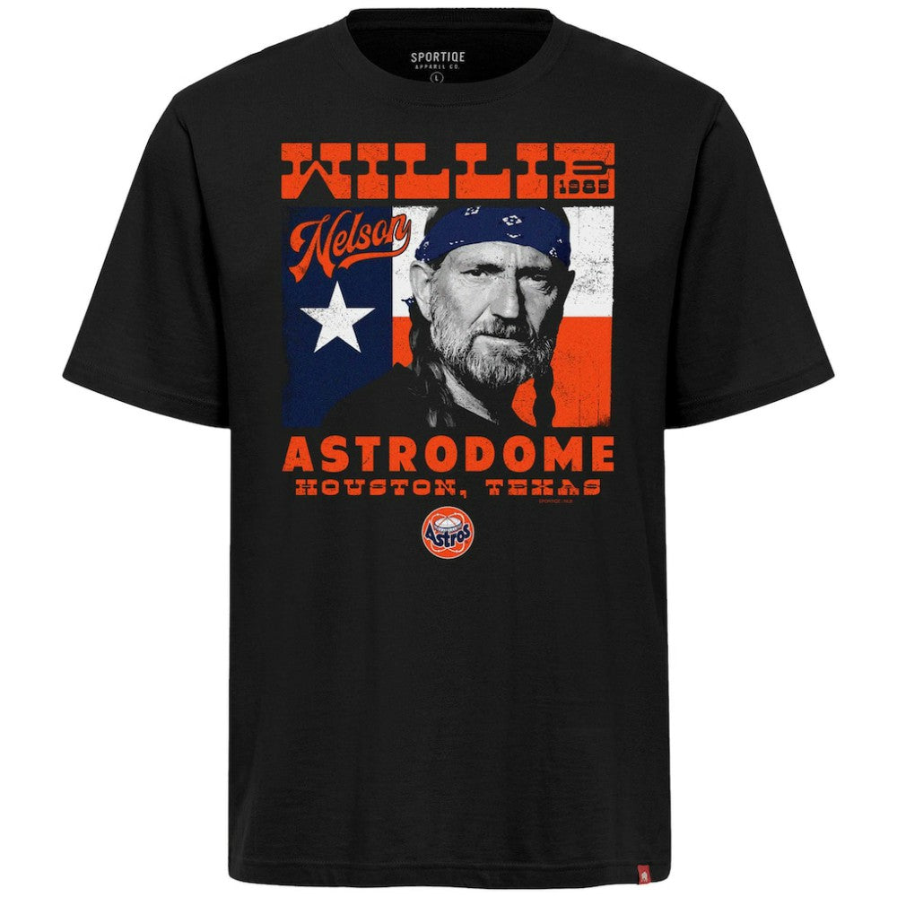 Houston Astros x Willie Nelson Sportiqe Unisex Astrodome Tri-Blend T-Shirt | MLB For sale