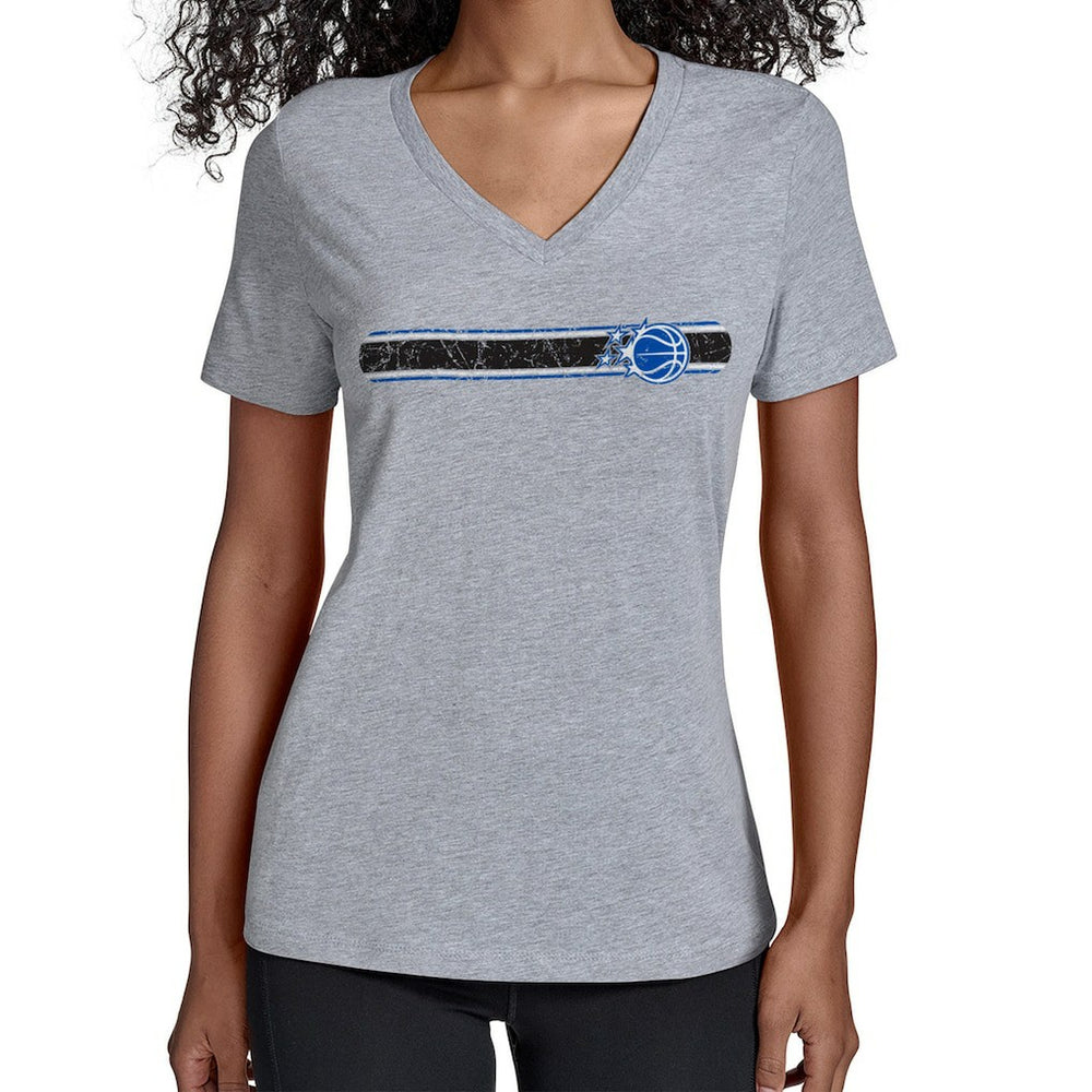 Orlando Magic Starter Women's Team Stripe V-Neck T-Shirt New