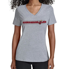 Miami Heat Starter Women's Team Stripe V-Neck T-Shirt Discount