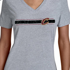 Cleveland Cavaliers Starter Women's Team Stripe V-Neck T-Shirt sale Discount