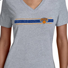 New York Knicks Starter Women's Team Stripe V-Neck T-Shirt Online