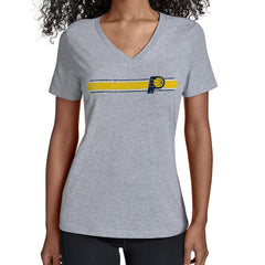 Indiana Pacers Starter Women's Team Stripe V-Neck T-Shirt On Sale