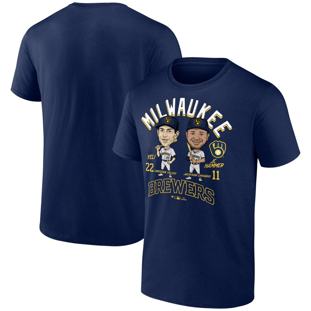 Jackson Chourio & Christian Yelich Milwaukee Brewers Player Duo T-Shirt | MLB Shop