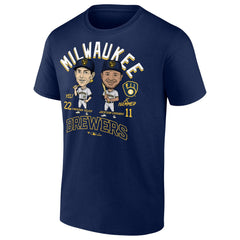 Jackson Chourio & Christian Yelich Milwaukee Brewers Player Duo T-Shirt | MLB Shop