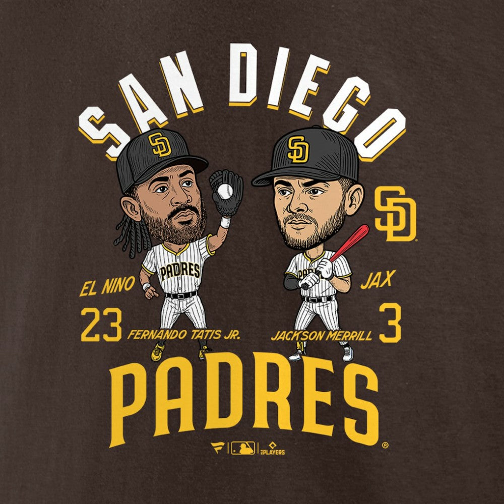Fernando Tatis Jr. & Jackson Merrill San Diego Padres Player Duo T-Shirt | MLB Outlet