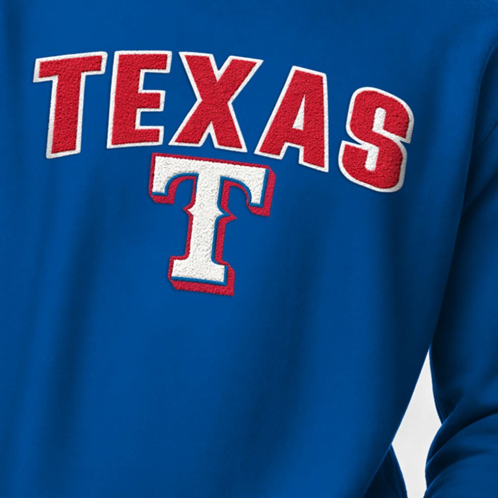 Texas Rangers Champion Reverse Weave Chenille Sweatshirt | MLB Discount