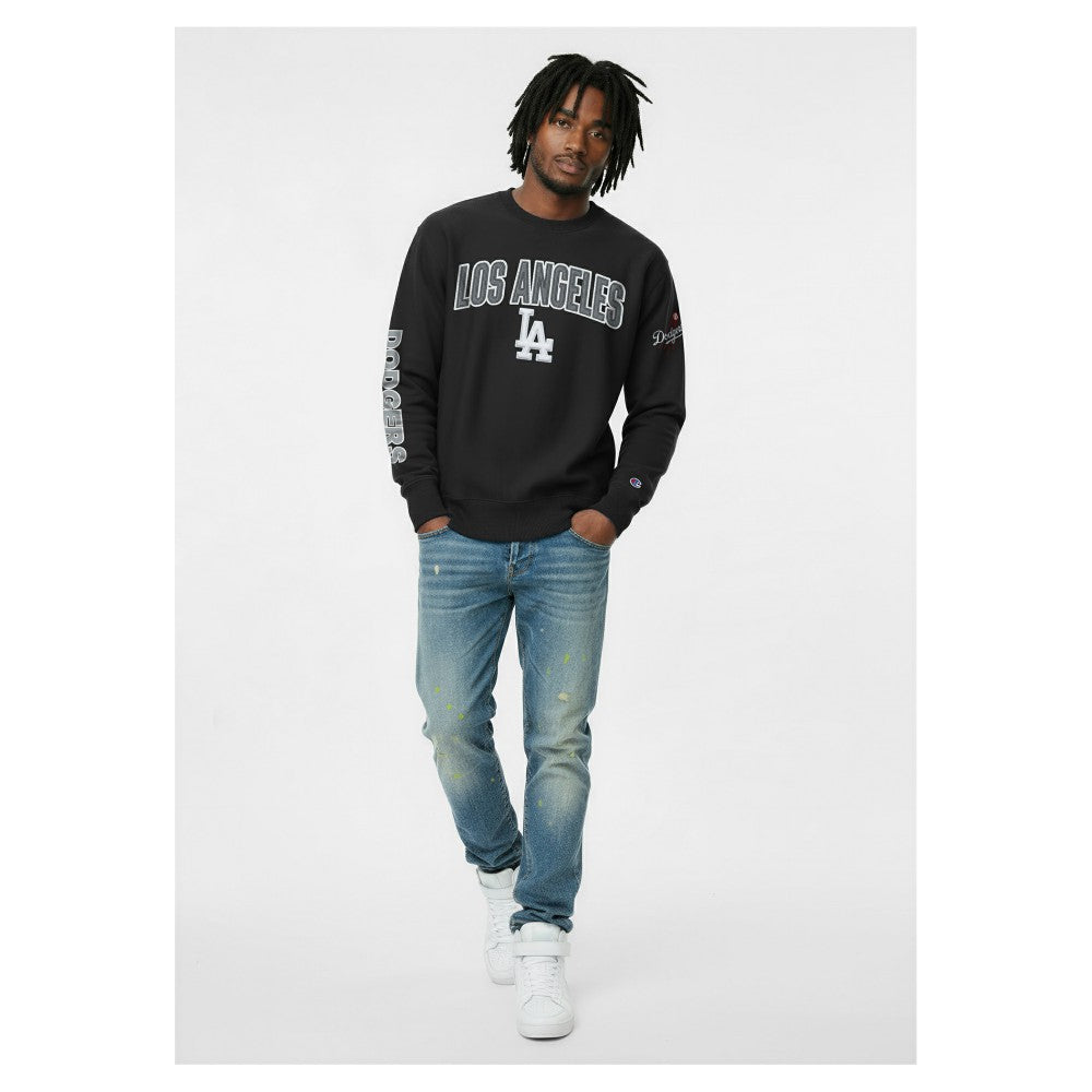 Los Angeles Dodgers Champion Reverse Weave Chenille Sweatshirt | MLB Discount