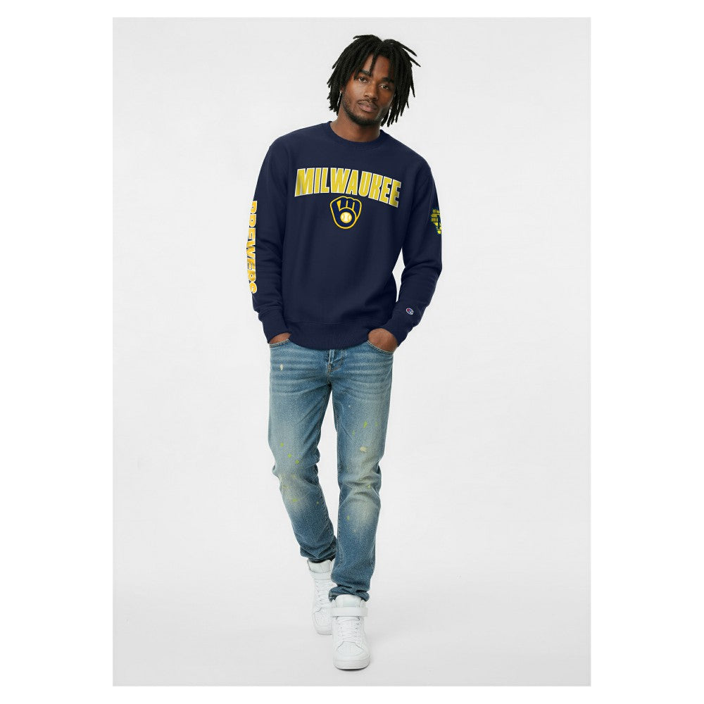 Milwaukee Brewers Champion Reverse Weave Chenille Sweatshirt | MLB Shop