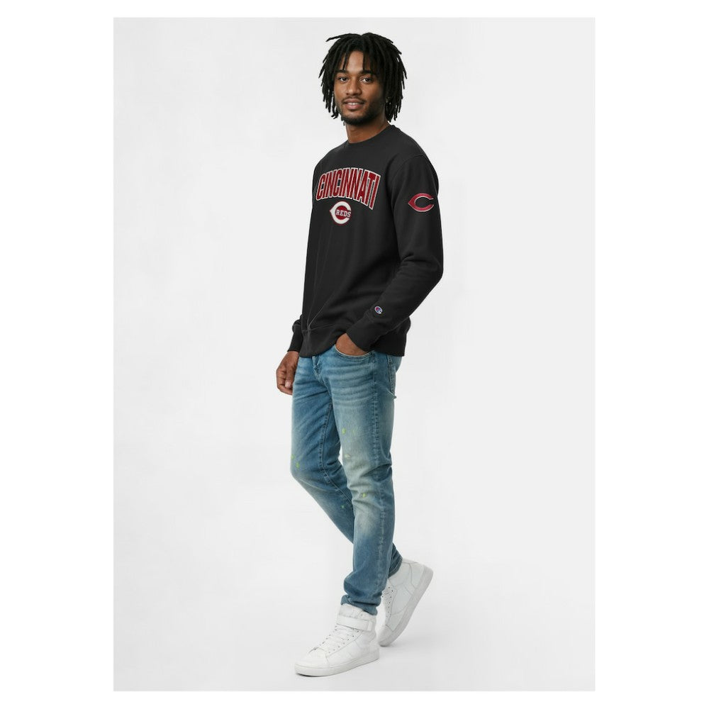 Cincinnati Reds Champion Reverse Weave Chenille Sweatshirt | MLB Sale