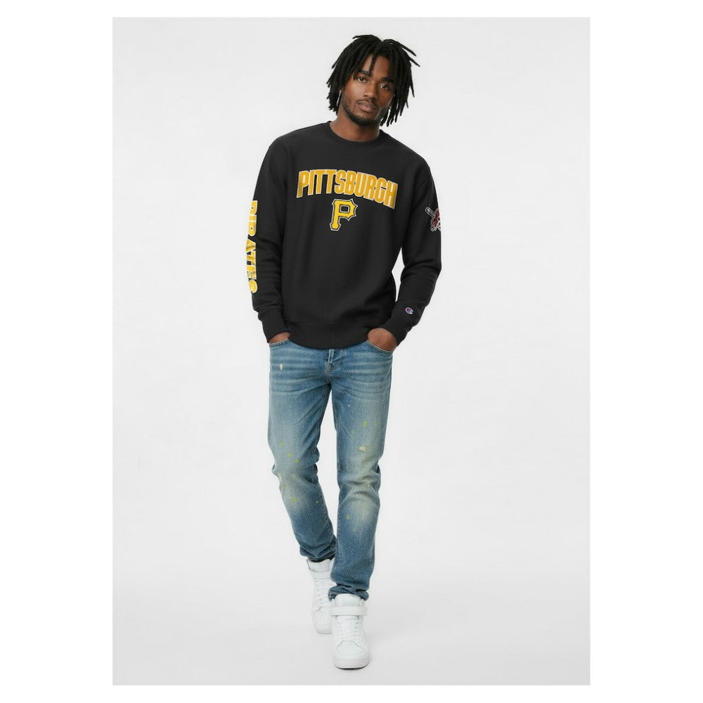 Pittsburgh Pirates Champion Reverse Weave Chenille Sweatshirt | MLB Shop