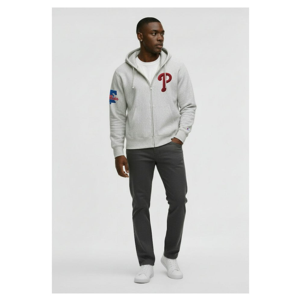 Philadelphia Phillies Champion Reverse Weave Chenille Full-Zip Hoodie | MLB On Sale