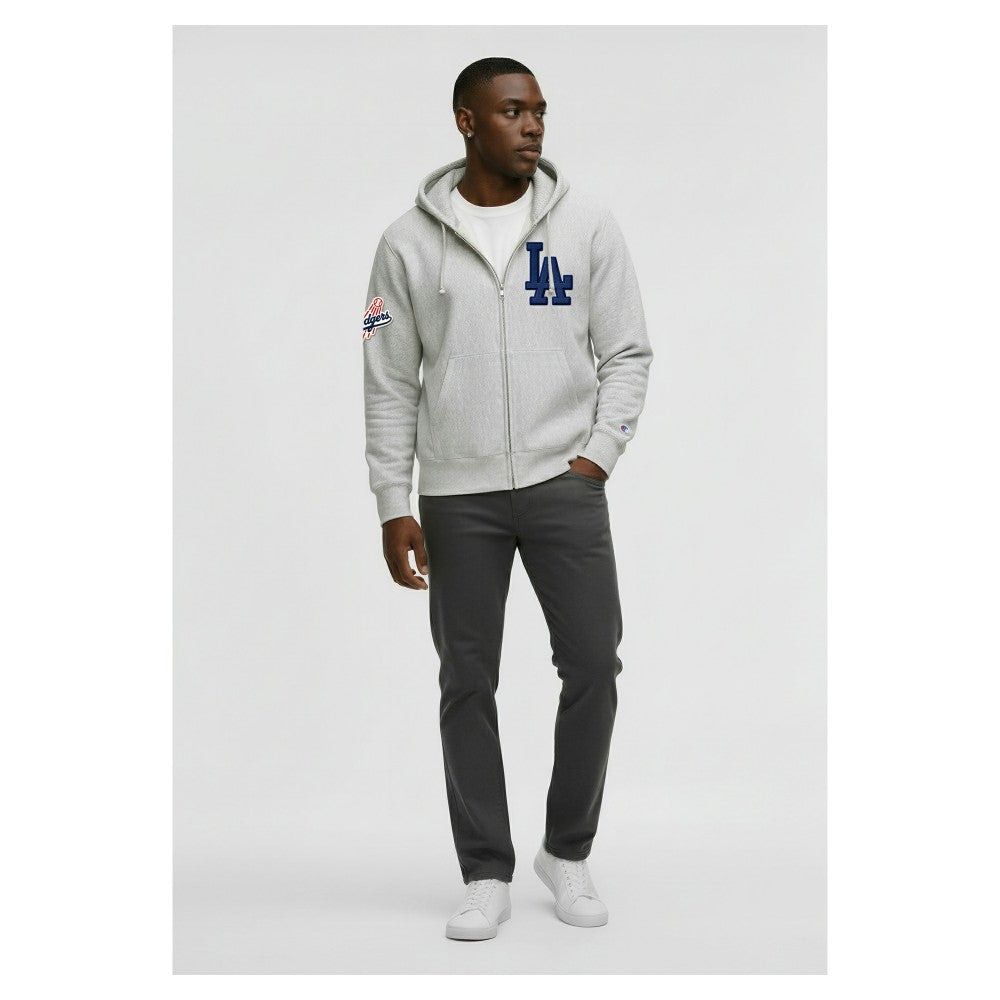 Los Angeles Dodgers Champion Reverse Weave Chenille Full-Zip Hoodie | MLB Outlet