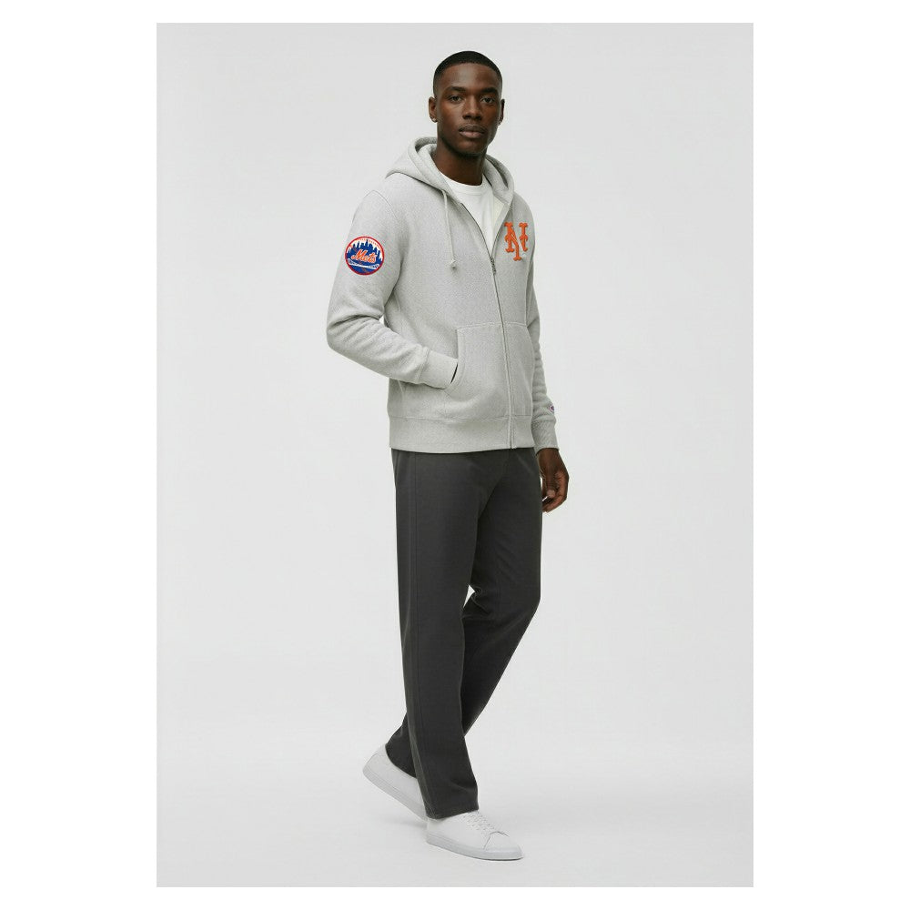 New York Mets Champion Reverse Weave Chenille Full-Zip Hoodie | MLB New
