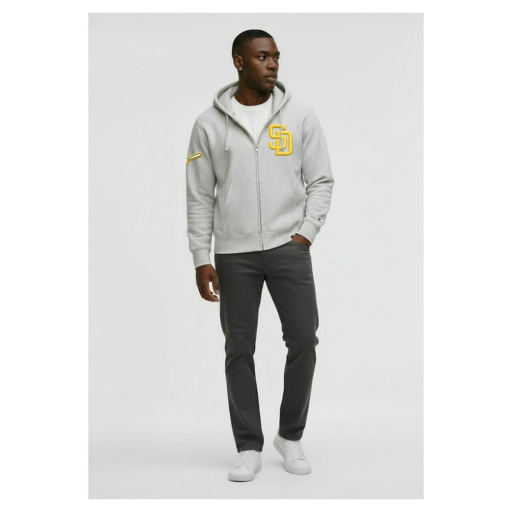 San Diego Padres Champion Reverse Weave Chenille Full-Zip Hoodie | MLB US