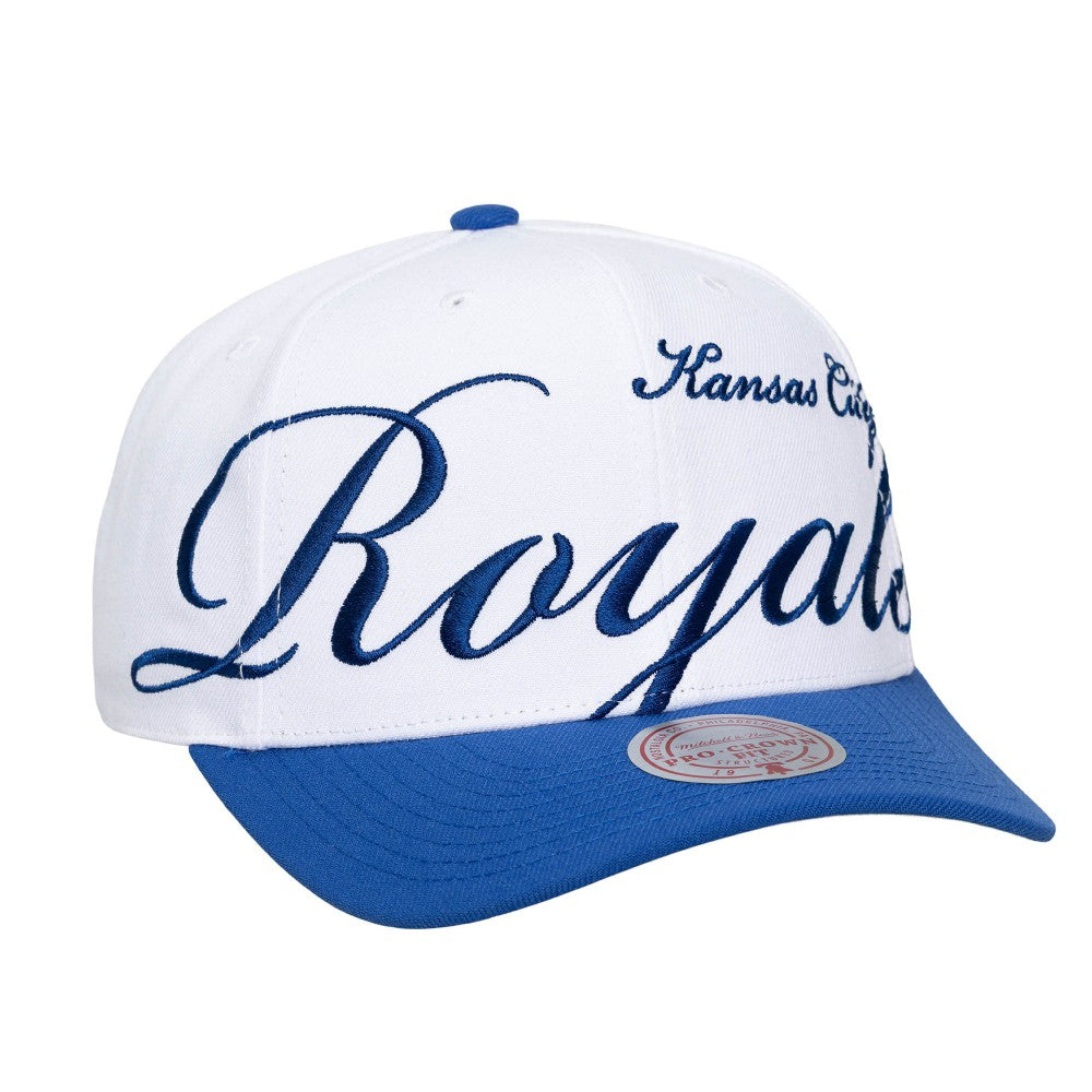 Kansas City Royals Mitchell & Ness Unisex XL Script Pro Crown Snapback Hat | MLB New