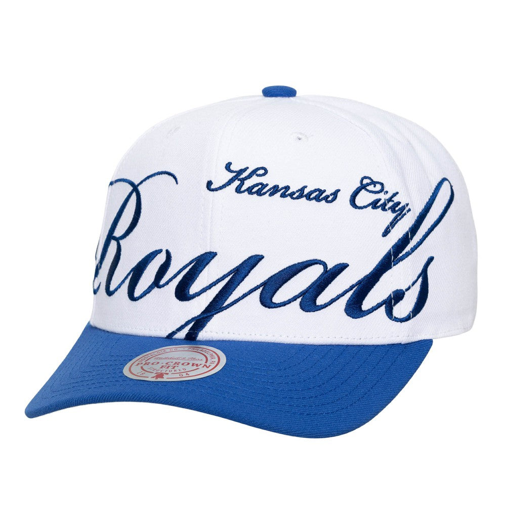 Kansas City Royals Mitchell & Ness Unisex XL Script Pro Crown Snapback Hat | MLB New