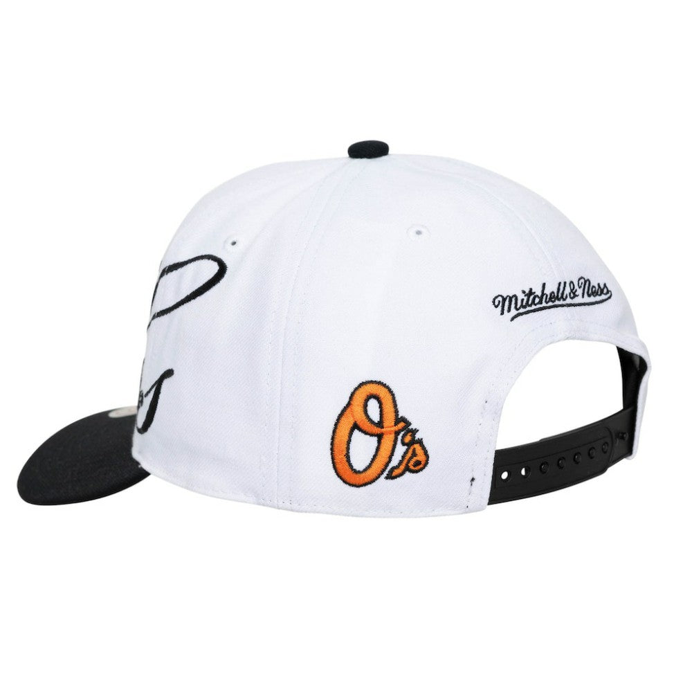 Baltimore Orioles Mitchell & Ness Unisex XL Script Pro Crown Snapback Hat | MLB Outlet