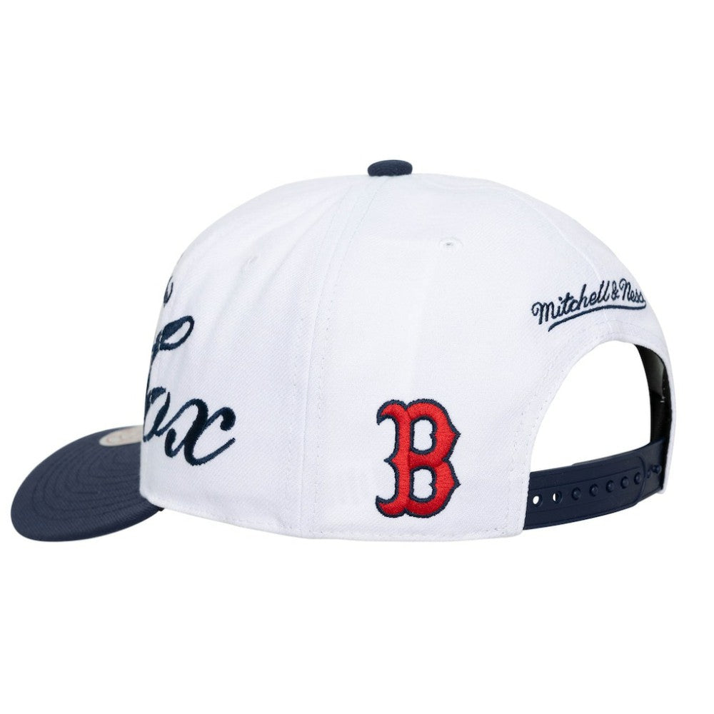 Boston Red Sox Mitchell & Ness Unisex XL Script Pro Crown Snapback Hat | MLB Online