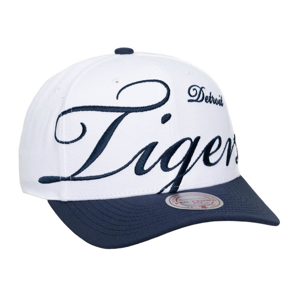 Detroit Tigers Mitchell & Ness Unisex XL Script Pro Crown Snapback Hat | MLB New