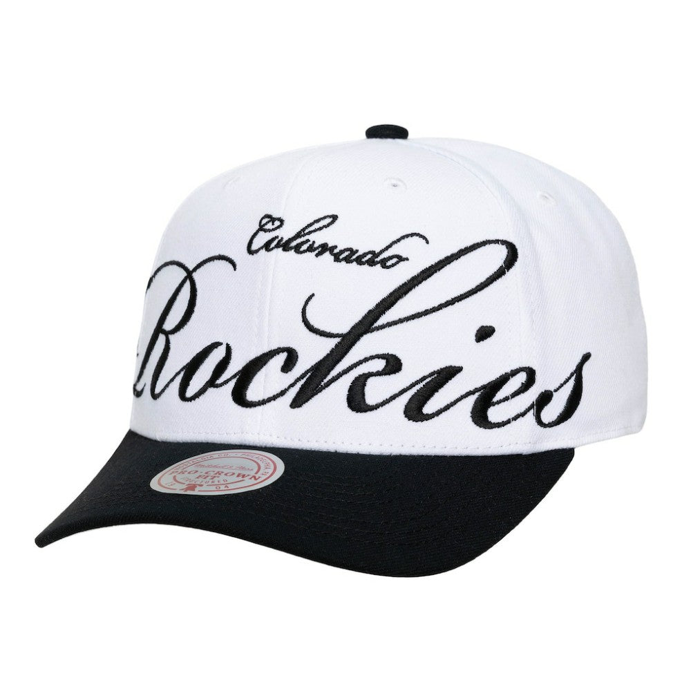 Colorado Rockies Mitchell & Ness Unisex XL Script Pro Crown Snapback Hat | MLB New