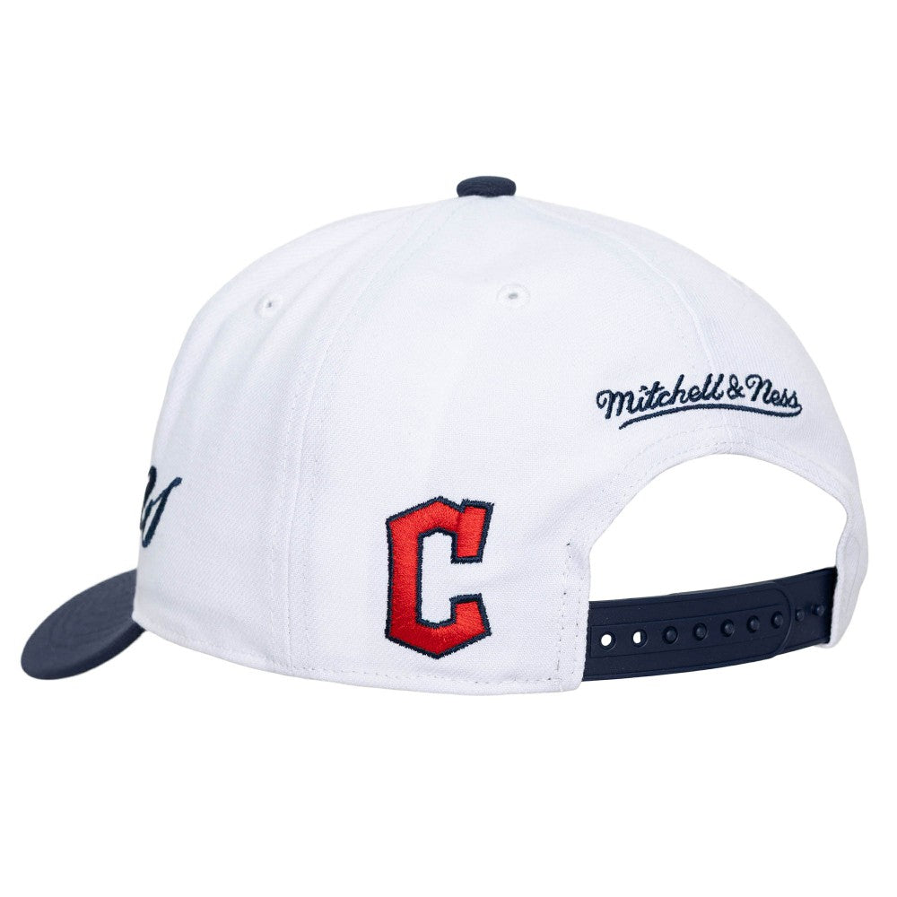 Cleveland Guardians Mitchell & Ness Unisex XL Script Pro Crown Snapback Hat | MLB Sale