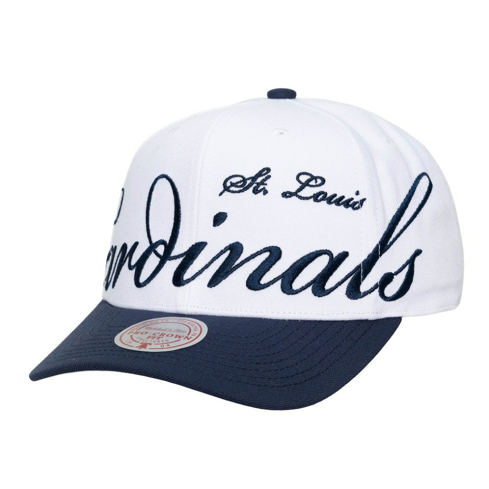 St. Louis Cardinals Mitchell & Ness Unisex XL Script Pro Crown Adjustable Hat | MLB Online