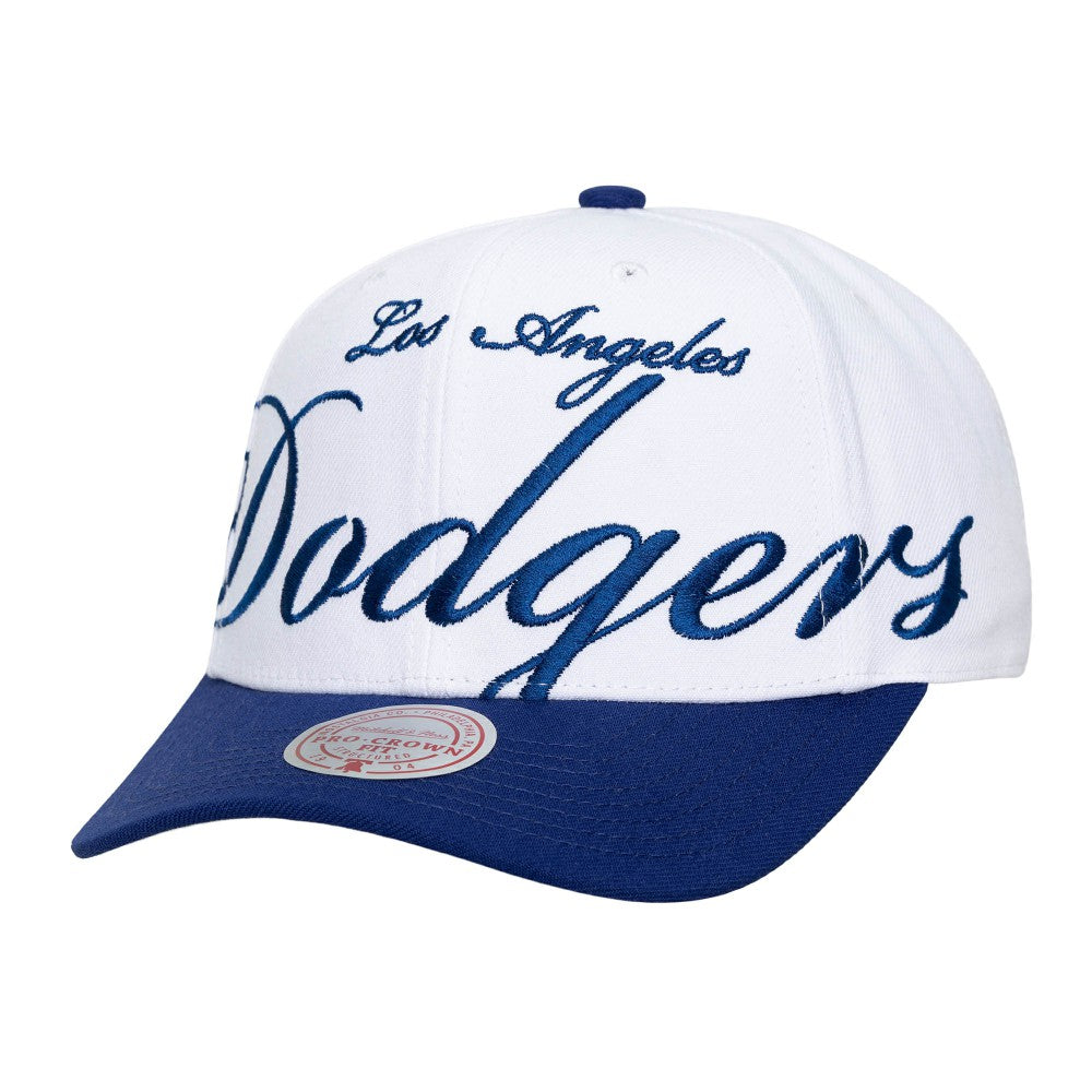 Los Angeles Dodgers Mitchell & Ness Unisex XL Script Pro Crown Snapback Hat | MLB On Sale
