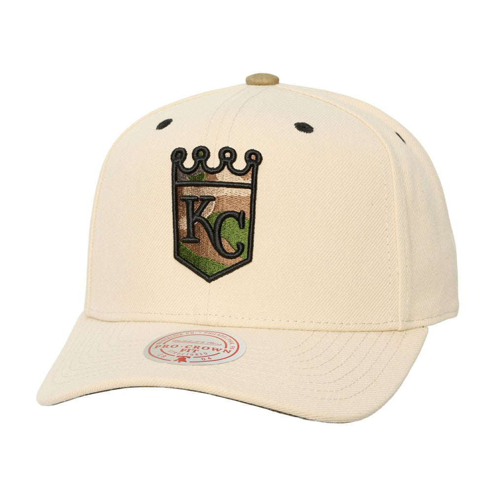 Kansas City Royals Mitchell & Ness Unisex Camo Logo Pro Crown Snapback Hat | MLB Shop