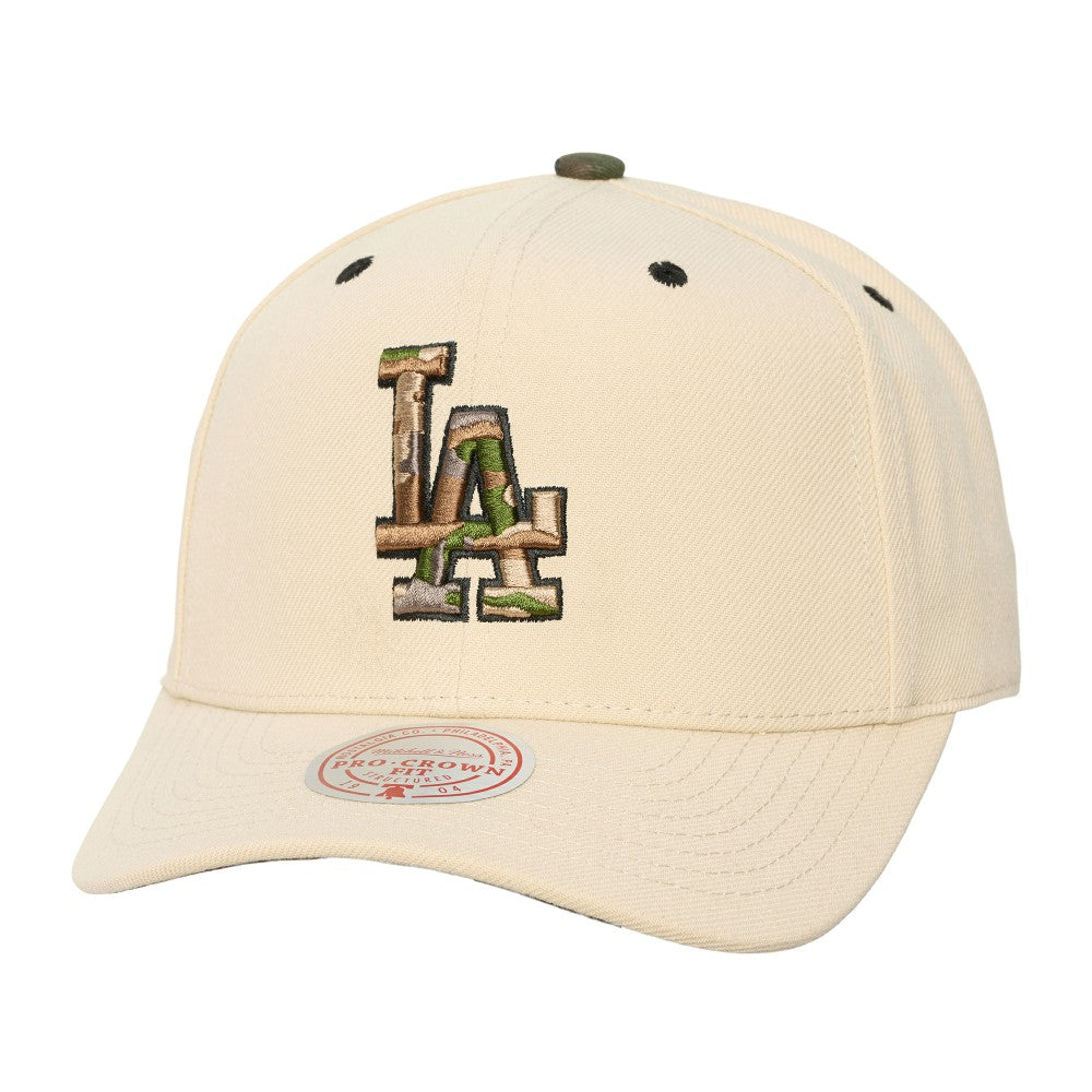 Los Angeles Dodgers Mitchell & Ness Unisex Camo Logo Pro Crown Snapback Hat | MLB For sale