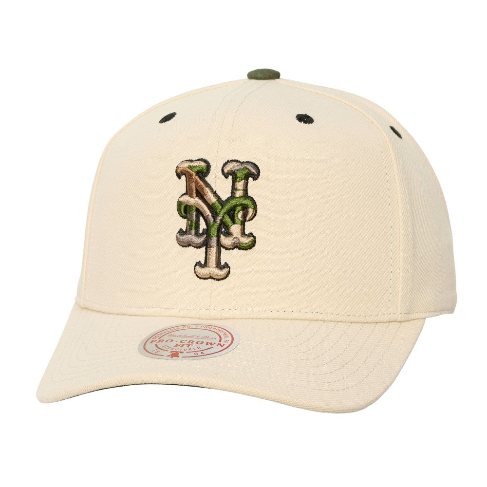 New York Mets Mitchell & Ness Unisex Camo Logo Pro Crown Snapback Hat | MLB Near me