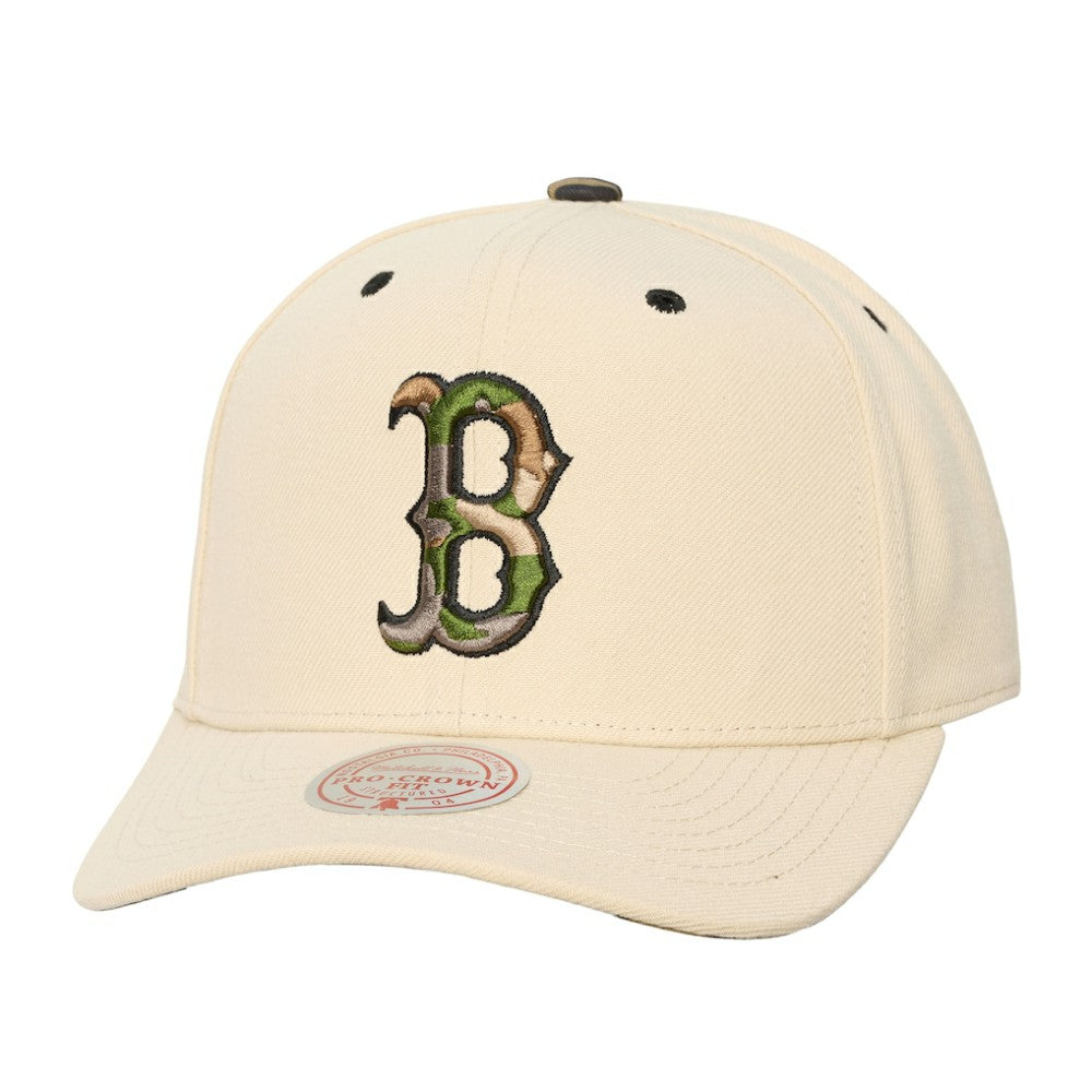 Boston Red Sox Mitchell & Ness Unisex Camo Logo Pro Crown Snapback Hat | MLB On Sale