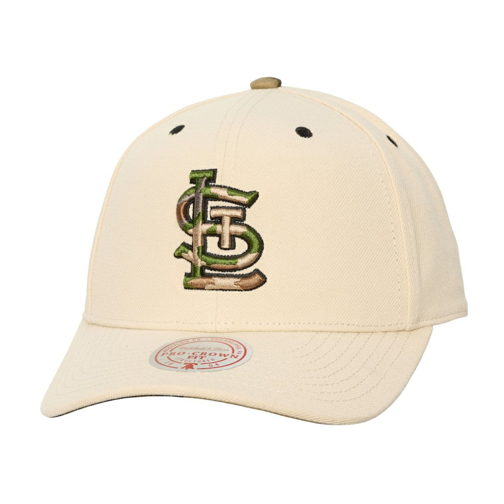 St. Louis Cardinals Mitchell & Ness Unisex Camo Logo Pro Crown Snapback Hat | MLB On Sale