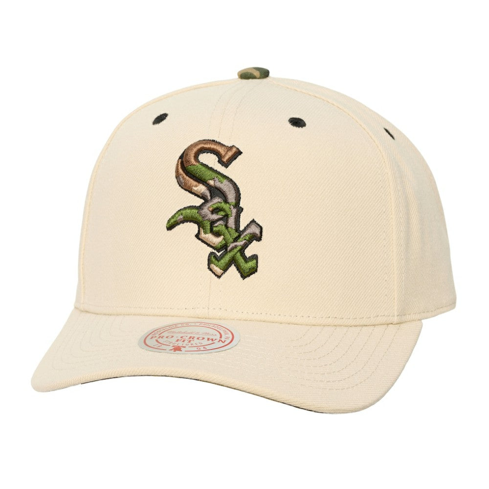 Chicago White Sox Mitchell & Ness Unisex Camo Logo Pro Crown Snapback Hat | MLB US
