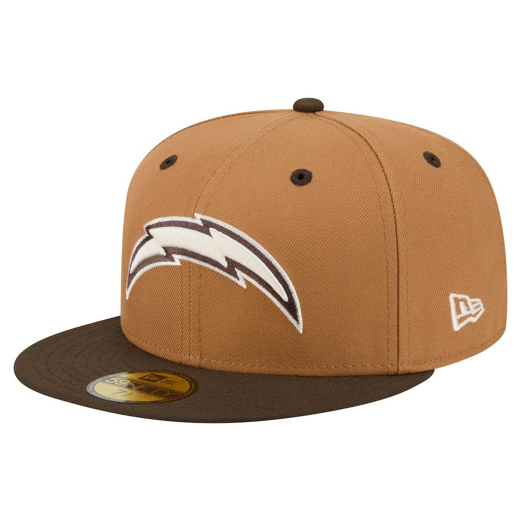 Los Angeles Chargers New Era Two-Tone Walnut 59FIFTY Fitted Hat