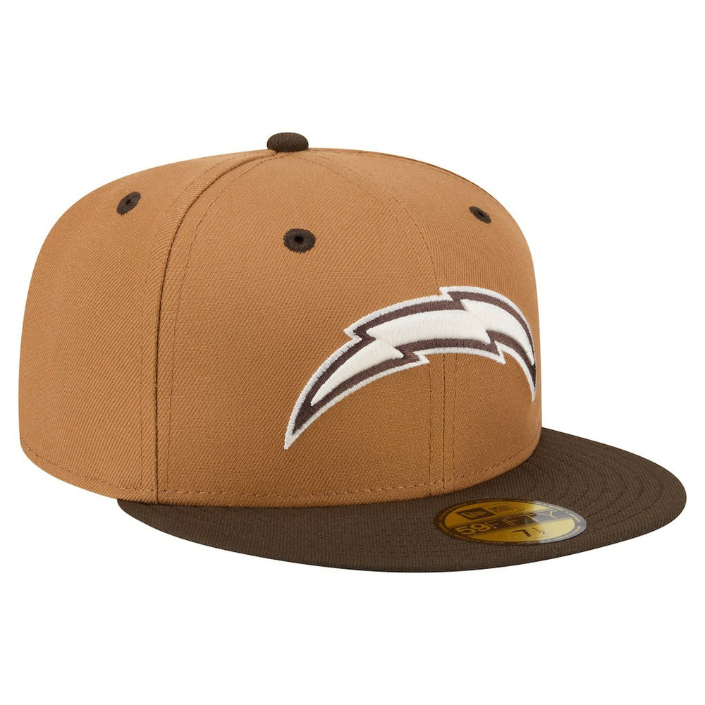 Los Angeles Chargers New Era Two-Tone Walnut 59FIFTY Fitted Hat