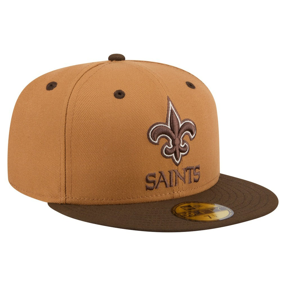 New Orleans Saints New Era Two-Tone Walnut 59FIFTY Fitted Hat