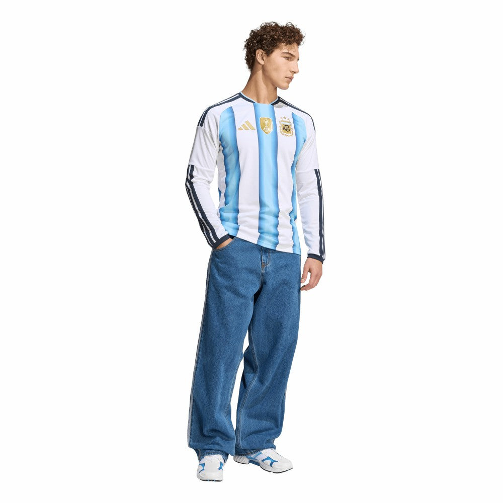 Argentina National Team FIFA x World Cup 2026 Home Replica Long Sleeve Jersey White - Adidas