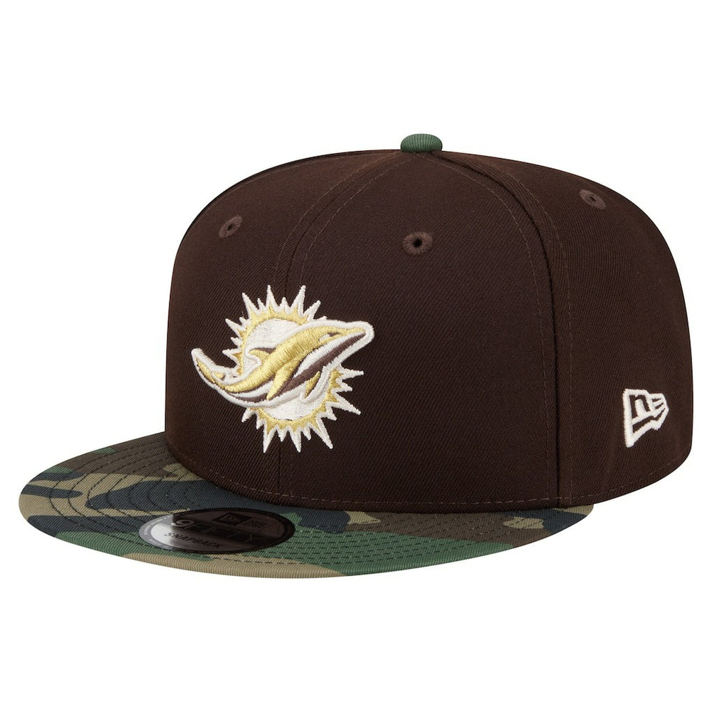 Miami Dolphins  Adult Burnt Wood Camo 9FIFTY Snapback Hat
