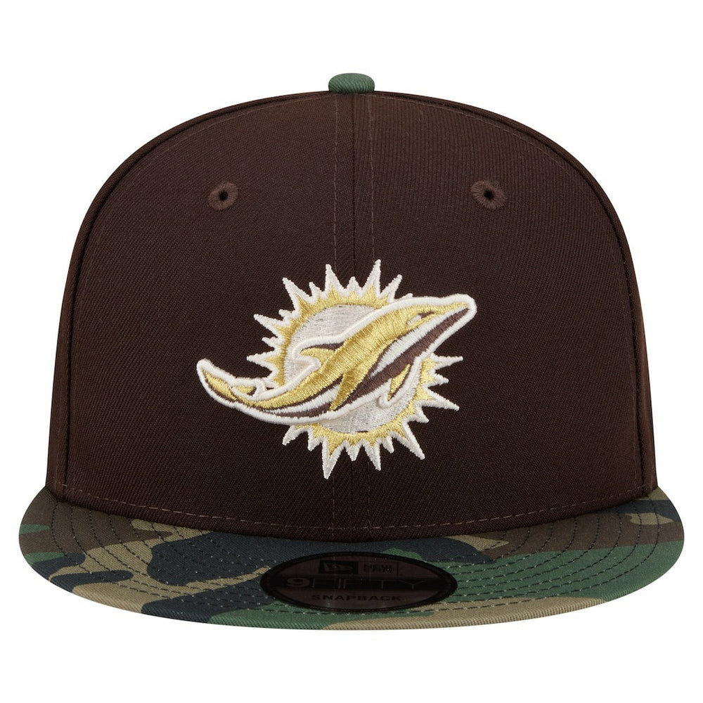 Miami Dolphins  Adult Burnt Wood Camo 9FIFTY Snapback Hat