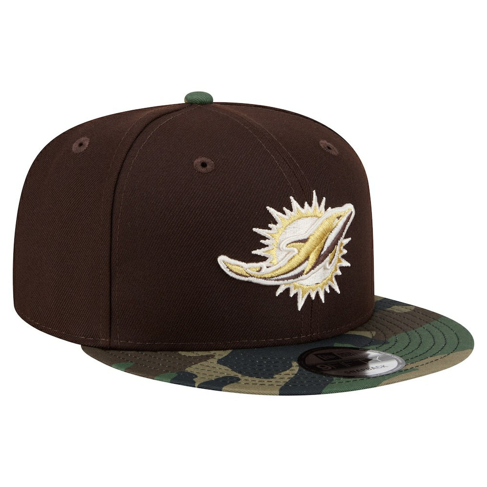 Miami Dolphins  Adult Burnt Wood Camo 9FIFTY Snapback Hat
