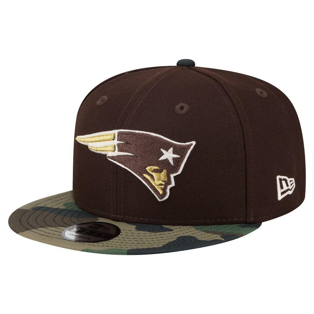 New England Patriots  Adult Burnt Wood Camo 9FIFTY Snapback Hat