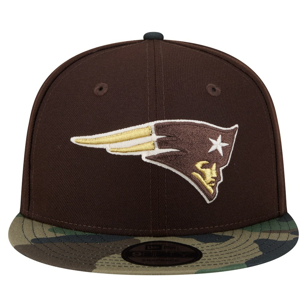 New England Patriots  Adult Burnt Wood Camo 9FIFTY Snapback Hat