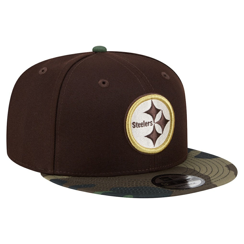 Pittsburgh Steelers  Adult Burnt Wood Camo 9FIFTY Snapback Hat