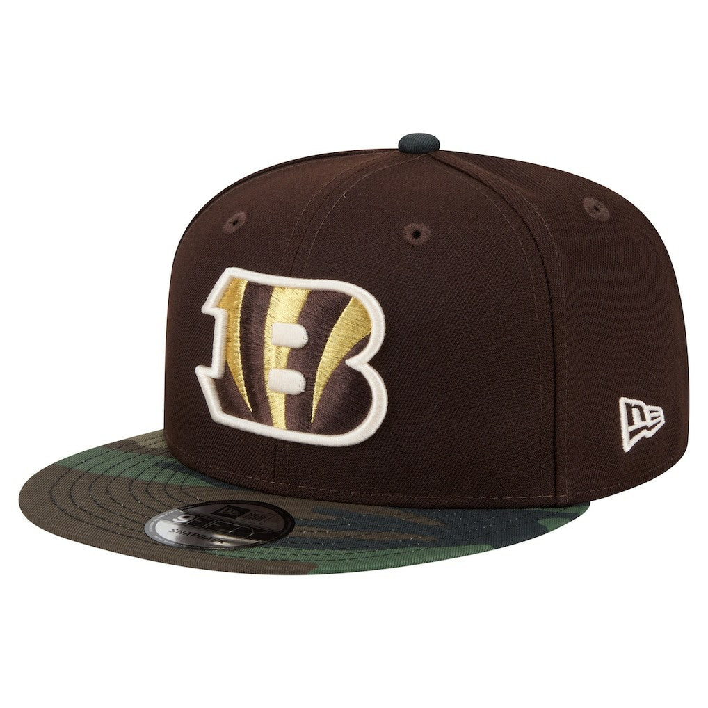 Cincinnati Bengals  Adult Burnt Wood Camo 9FIFTY Snapback Hat