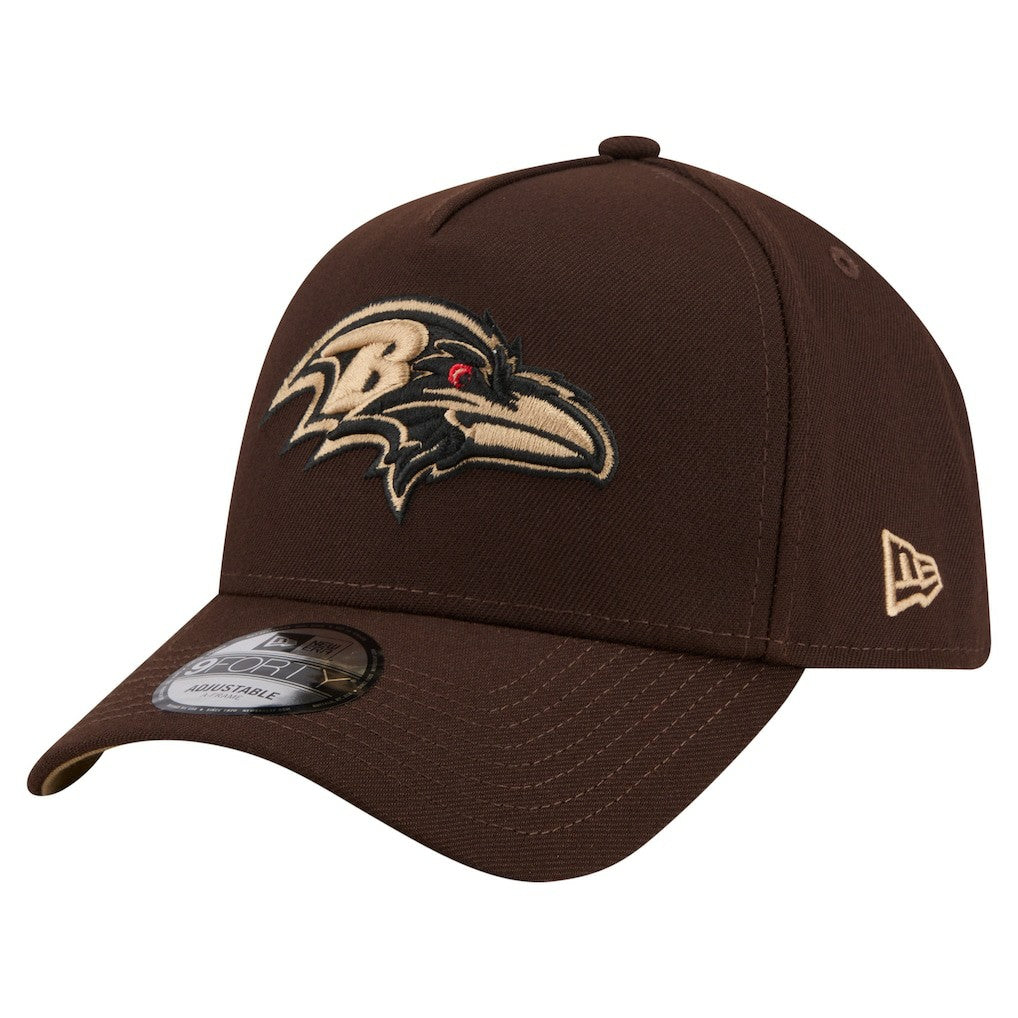 Baltimore Ravens New Era Burnt Wood A-Frame 9FORTY Adjustable Hat