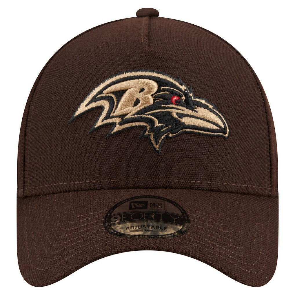 Baltimore Ravens New Era Burnt Wood A-Frame 9FORTY Adjustable Hat